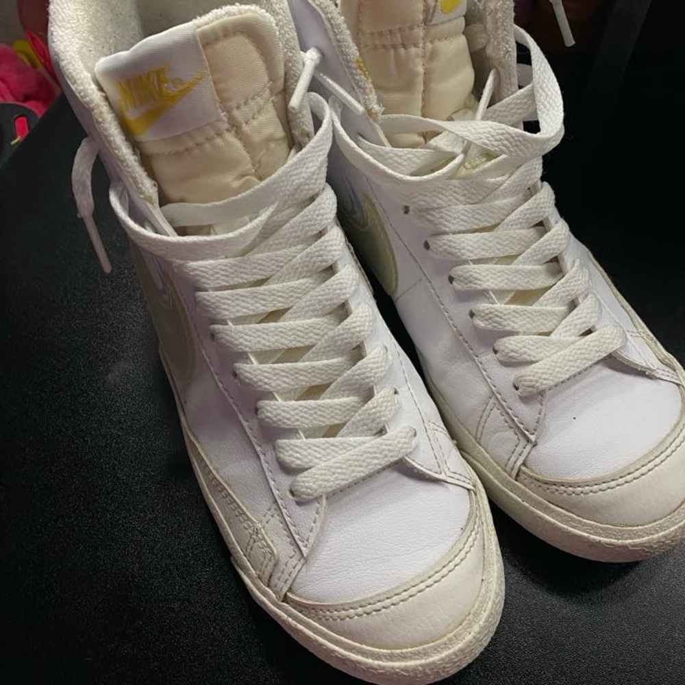 Nike kids White paintbrush nike blazers